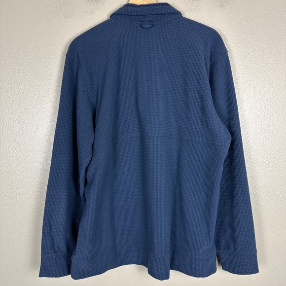Outdoor Research Men’s Trail Mix Snap Pullover Large Waffle Fleece Blue - Picture 4 of 5